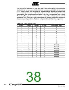 浏览型号ATMEGA169PV的Datasheet PDF文件第38页