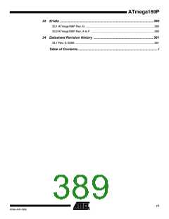 浏览型号ATMEGA169PV的Datasheet PDF文件第389页