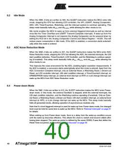 浏览型号ATMEGA169PV的Datasheet PDF文件第40页