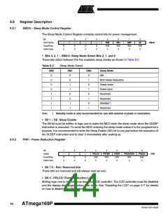 浏览型号ATMEGA169PV的Datasheet PDF文件第44页