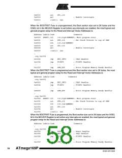 浏览型号ATMEGA169PV的Datasheet PDF文件第58页