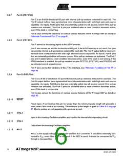 浏览型号ATMEGA169PV-8AU的Datasheet PDF文件第6页