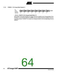 浏览型号ATMEGA169PV的Datasheet PDF文件第64页