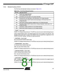 浏览型号ATMEGA169PV的Datasheet PDF文件第81页