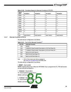 浏览型号ATMEGA169PV-8AU的Datasheet PDF文件第85页