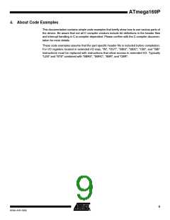 浏览型号ATMEGA169PV的Datasheet PDF文件第9页