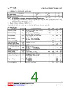 浏览型号LR1116-XX-TA3-C-T的Datasheet PDF文件第4页