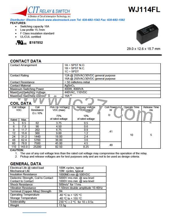WJ114FL1CS126VDC5.0图片预览