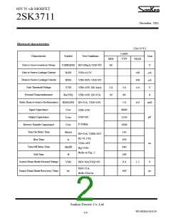 浏览型号2SK3711的Datasheet PDF文件第2页