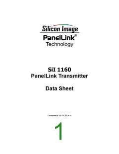 浏览型号SII1160的Datasheet PDF文件第1页