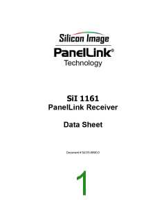 浏览型号SII1161CTU的Datasheet PDF文件第1页
