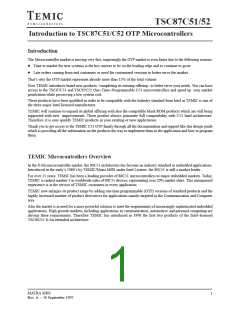 浏览型号TSC87C52-12CA的Datasheet PDF文件第1页