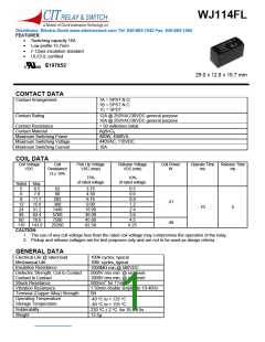 浏览型号WJ114FL1CS126VDC5.0的Datasheet PDF文件第1页