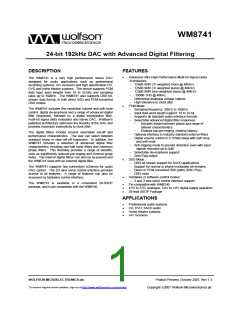 浏览型号WM8741的Datasheet PDF文件第1页