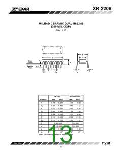 浏览型号XR2206CP的Datasheet PDF文件第13页