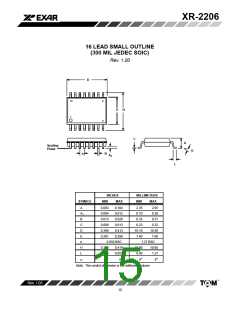 浏览型号XR2206CP的Datasheet PDF文件第15页