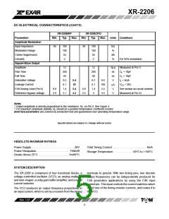 浏览型号XR2206CP的Datasheet PDF文件第5页