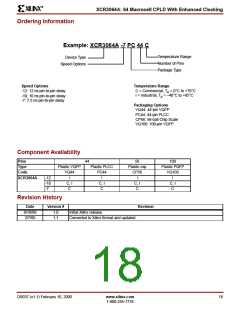 浏览型号XCR3064A-12VQ100C的Datasheet PDF文件第18页