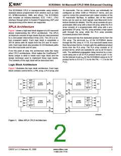 浏览型号XCR3064A-12VQ100C的Datasheet PDF文件第2页