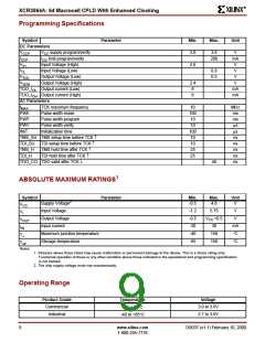 浏览型号XCR3064A-12VQ100C的Datasheet PDF文件第9页