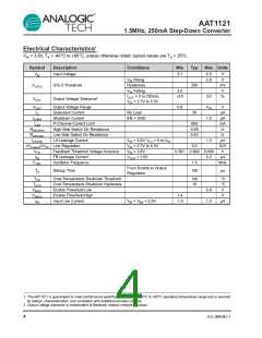 浏览型号AAT1121IES-0.6-T1的Datasheet PDF文件第4页