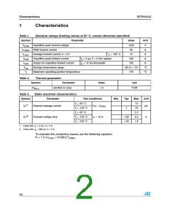 浏览型号STTH1212的Datasheet PDF文件第2页