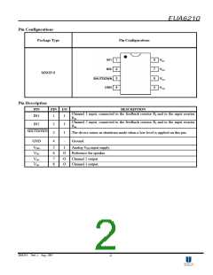 浏览型号EUA6210的Datasheet PDF文件第2页