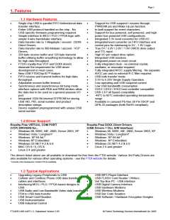 浏览型号FT245R的Datasheet PDF文件第2页