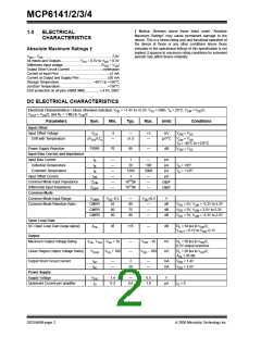 浏览型号MCP6143-I/P的Datasheet PDF文件第2页