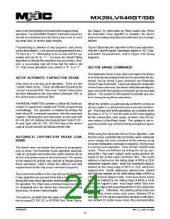 浏览型号MX29LV640BTTC-90G的Datasheet PDF文件第24页