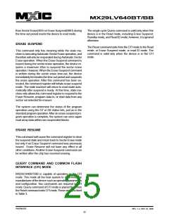 浏览型号MX29LV640BTTC-90G的Datasheet PDF文件第25页