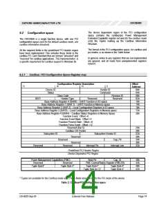 浏览型号OXCB950-TQC60-A的Datasheet PDF文件第14页