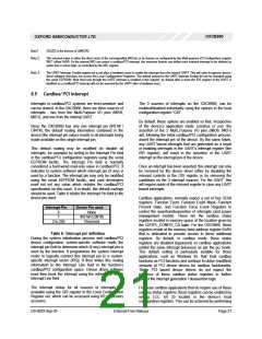 浏览型号OXCB950-TQAG的Datasheet PDF文件第21页