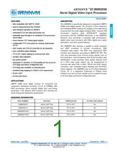 浏览型号GS9020ACTVE3的Datasheet PDF文件第1页