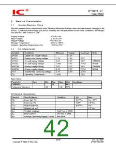 浏览型号IP1001LF的Datasheet PDF文件第42页
