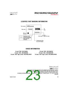 浏览型号IRS2186的Datasheet PDF文件第23页