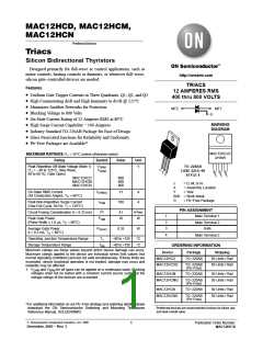 浏览型号MAC12HCDG的Datasheet PDF文件第1页