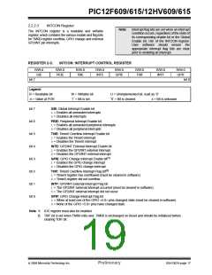 浏览型号PIC12F615-I/SN的Datasheet PDF文件第19页