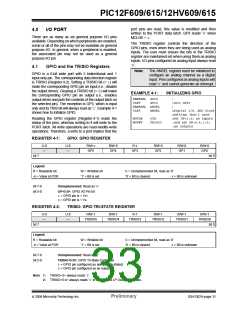 浏览型号PIC12F615-I/SN的Datasheet PDF文件第33页