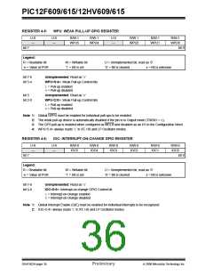 浏览型号PIC12F615-I/SN的Datasheet PDF文件第36页