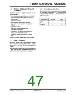 浏览型号PIC12F615-I/SN的Datasheet PDF文件第47页