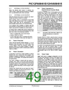 浏览型号PIC12F615-I/SN的Datasheet PDF文件第49页