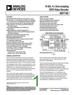 浏览型号ADV7180BCPZ的Datasheet PDF文件第1页