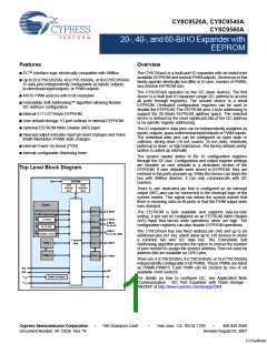 浏览型号CY8C9540A-24PVXI的Datasheet PDF文件第1页
