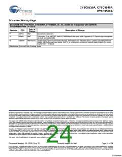 浏览型号CY8C9540A-24PVXI的Datasheet PDF文件第24页