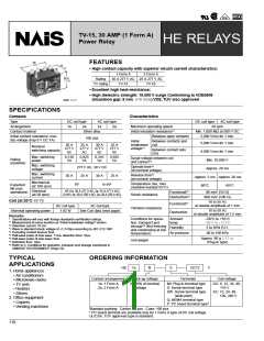 浏览型号HE2AN-Q-DC12V的Datasheet PDF文件第1页
