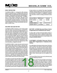 浏览型号MX29VL033MTMI-70G的Datasheet PDF文件第18页