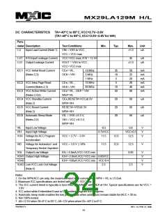 浏览型号MX29VL033MTMI-70G的Datasheet PDF文件第34页
