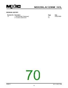 浏览型号MX29VL033MTMI-70G的Datasheet PDF文件第70页