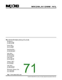 浏览型号MX29VL033MTMI-70G的Datasheet PDF文件第71页